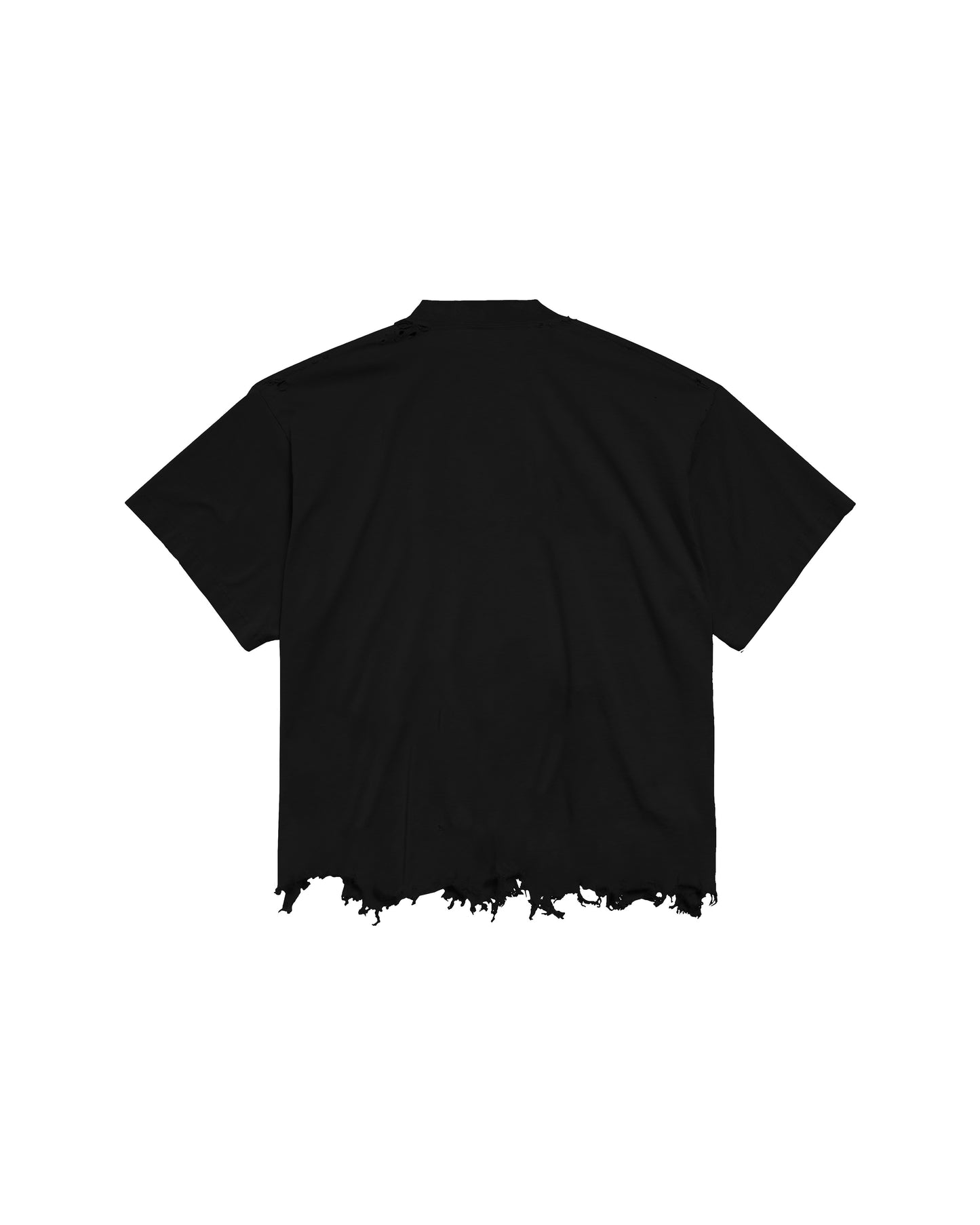 CROPPED DISTRESSED HEM TEE  (MOCK-UP)