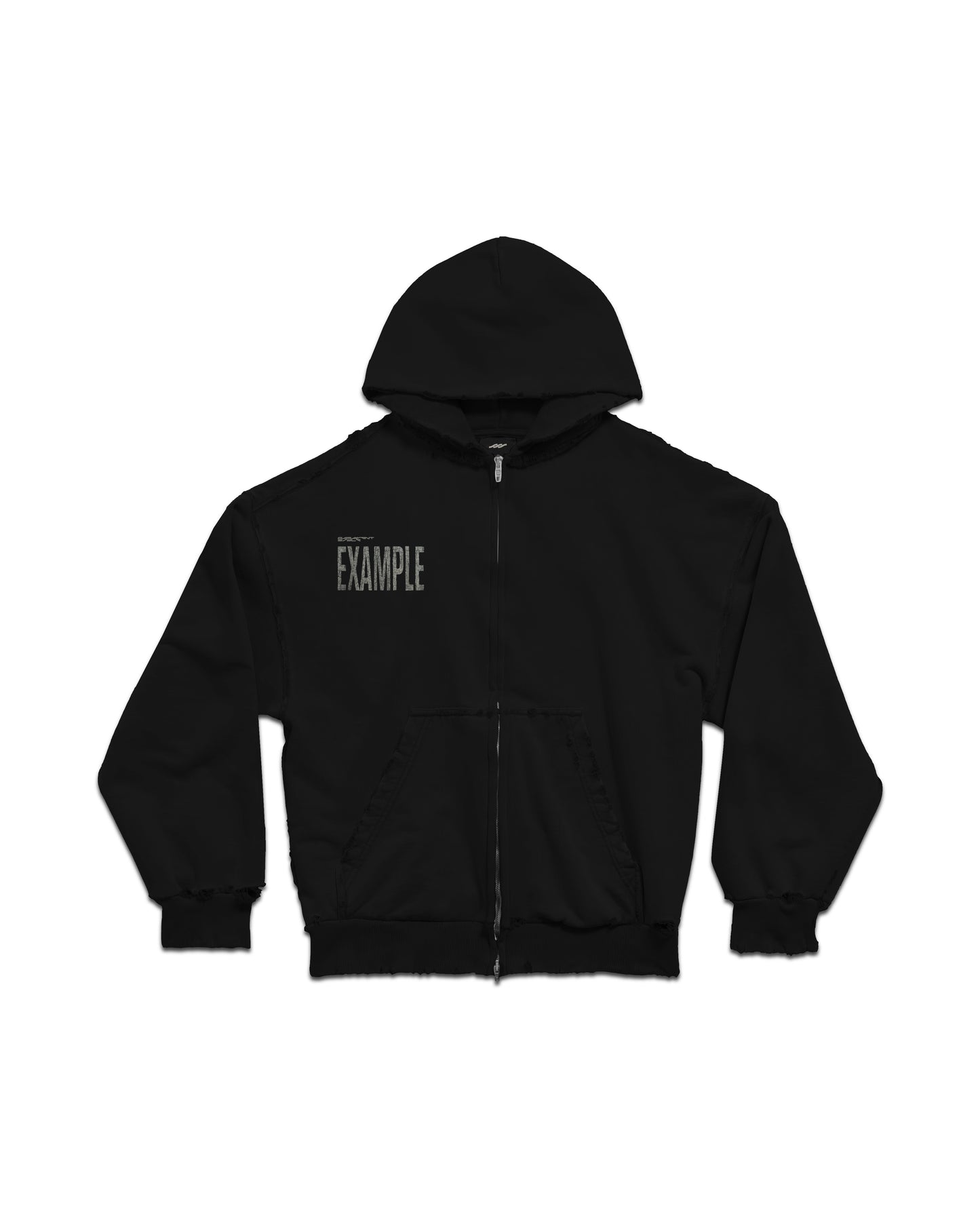 ZIP HOODIE DISTRESSED (MOCK-UP)